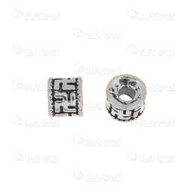 1111-2010-01 - Metal Bead Spacer Round With Swastika Symbol 6x5mm Antique Nickel Nickel Free 2mm Hole 50pcs 1111-2010-01,Findings,Spacers,Beads,Bead,Spacer,Metal,Metal,6X5MM,Round,Round,With Swastika Symbol,Antique Nickel,Nickel Free,2mm Hole,montreal, quebec, canada, beads, wholesale