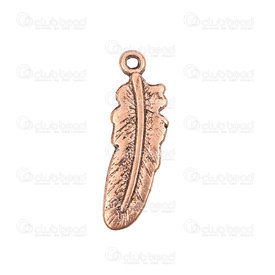 1111-5010-009 - Animal Metal Pendant Feather 23x7mm Antique Copper 20pcs 1111-5010-009,Beads,20pcs,23X7MM,Pendant,Animal,Metal,Metal,23X7MM,Free Form,Feather,Pink,Antique Copper,China,20pcs,montreal, quebec, canada, beads, wholesale