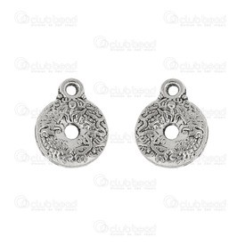 1111-5010-013 - Animal Metal Pendant Dragon and Phoenix Round 12x12mm Antique Nickel 20pcs 1111-5010-013,Beads,Metal,Others,20pcs,Pendant,Pendant,Animal,Metal,Metal,12x12mm,Round,Round,Dragon and Phoenix,Grey,montreal, quebec, canada, beads, wholesale