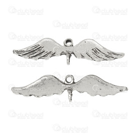 1111-5012-001 - DISC Metal Pendant Angel Wings 34.5x7mm Antique Nickel 20pcs  Theme: Spiritual 1111-5012-001,Clearance by Category,Metal,20pcs,Pendant,Metal,Metal,34.5x7mm,Angel Wings,Antique Nickel,China,20pcs,Theme: Spiritual,montreal, quebec, canada, beads, wholesale