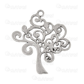 1111-5012-009 - Spiritual Metal Pendant Tree of Life 37x40mm Nickel 10pcs  4.3g 1111-5012-009,Beads,Pendant,Pendant,Spiritual,Metal,Metal,37x40mm,Free Form,Tree of Life,Grey,Nickel,China,10pcs,4.3g,montreal, quebec, canada, beads, wholesale