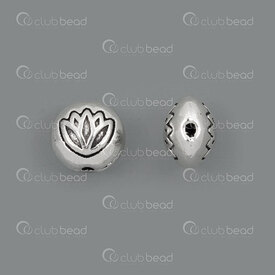 1111-5012-019 - Spirituel Metal Bille Fleur de Lotus Rond 7.5x8x5.5mm Trou 1mm Nickel 20pcs 1111-5012-019,montreal, quebec, canada, beads, wholesale