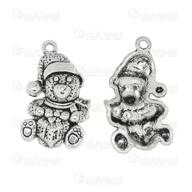 1111-5017-003 - DISC Metal Pendant Teddy Bear with Gift Box Hollow 16x25mm Antique Nickel 10pcs  Theme: Christmas 1111-5017-003,Pendant,Metal,Metal,16X25MM,Teddy Bear with Gift Box,Hollow,Antique Nickel,China,10pcs,Theme: Christmas,montreal, quebec, canada, beads, wholesale