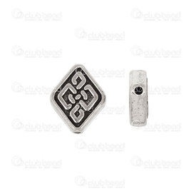 1111-5055 - Metal Bille Nœud Chinois 11x9x3mm forme de Diamant nickel 30pcs 1111-5055,Pendentifs,montreal, quebec, canada, beads, wholesale