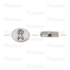 1111-5065 - Metal bead breast cancer 11x8.5mm Pellet 1mm Hole Nickel 20pcs 1111-5065,Pendants,Metal,montreal, quebec, canada, beads, wholesale