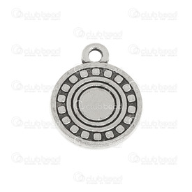 1111-5100-03 - Metal Charm Round With Engraved Design 12mm Antique Nickel 45pcs 1111-5100-03,Charms,Metal,Charm,Metal,Metal,12mm,Round,With Engraved Design,Antique Nickel,China,45pcs,montreal, quebec, canada, beads, wholesale