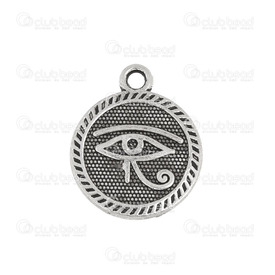 1111-5112-003 - Spirituel Breloque Œil Egyptien (Ouadjet) Métal Nickel 18X15mm 20pcs 1111-5112-003,montreal, quebec, canada, beads, wholesale