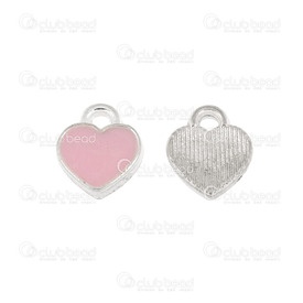 1111-5114-001 - Metal Charm Heart Flat Back 7x8mm Pink filling Silver 50pcs 1111-5114-001,Charms,50pcs,Charm,Metal,Metal,7X8MM,Heart,Heart,Flat Back,Silver,Pink filling,China,50pcs,montreal, quebec, canada, beads, wholesale