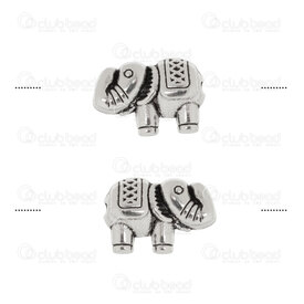 1111-5210-09WH - Animal Metal bead elephant 12x8x4mm 1mm hole Nickel 30pcs 1111-5210-09WH,montreal, quebec, canada, beads, wholesale