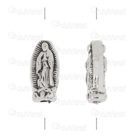 1111-5212-003 - Metal Bead Virgin Mary 6x13mm Antique Nickel 35pcs Theme: Religious 1111-5212-003,vs,Metal,Bead,Metal,Metal,6X13MM,Virgin Mary,Grey,Antique Nickel,China,35pcs,Theme: Religious,montreal, quebec, canada, beads, wholesale