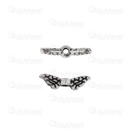 1111-5212-07 - Spiritual Metal bead angel's wing 3.5x12x3mm Nickel 50pcs 1111-5212-07,Beads,Metal,montreal, quebec, canada, beads, wholesale
