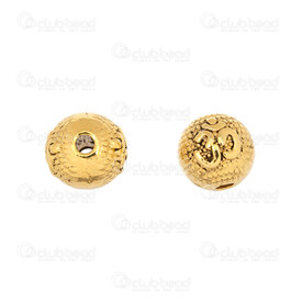 1111-5212-15GL - Spiritual Metal Bead Rround 8mm OM Design 1.5mm hole Gold 20pcs 1111-5212-15GL,Beads,Metal,Others,montreal, quebec, canada, beads, wholesale