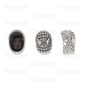 1111-5216-01 - Cartoon Metal Bead Spiderman Head 10x15x8.5mm 1.5mm hole Nickel 10pcs 1111-5216-01,spiderman,montreal, quebec, canada, beads, wholesale