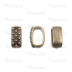 1111-5237-OXBR - Metal Bead Spacer Rounded Rectangle 13x9x6mm Antique Brass With Dots 10x6mm Hole 20pcs 1111-5237-OXBR,Clearance by Category,Metal,Bead,Spacer,Metal,Metal,13x9x6mm,Round,Rounded Rectangle,Green,Antique Brass,With Dots,10x6mm Hole,China,montreal, quebec, canada, beads, wholesale