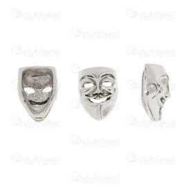 1111-5263 - Metal Bead Anonymous 11x15x6.5mm 1.5mm hole Nickel 10pcs 1111-5263,anonymous,montreal, quebec, canada, beads, wholesale