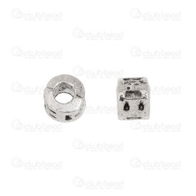 1111-5283-WH - Metal Bille Separateur Cylindre 3x4mm Motif Emoji Trou 1.5mm Naturel 100pcs 1111-5283-WH,emo,montreal, quebec, canada, beads, wholesale