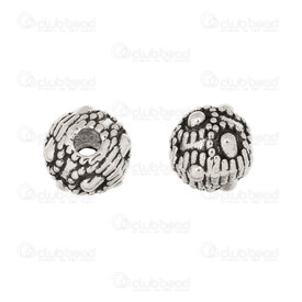 1111-5287-WH - Metal Bead Round 4.5x5mm Dot Design 1.5mm Hole Natural 70pcs 1111-5287-WH,dot,montreal, quebec, canada, beads, wholesale