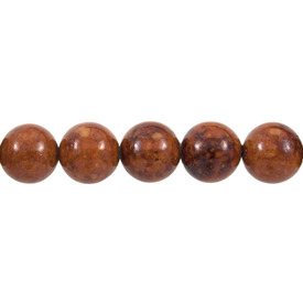 1112-0020-07 - Semi-precious Stone Bead Fossil Round 4MM Topaz 16'' String 1112-0020-07,montreal, quebec, canada, beads, wholesale