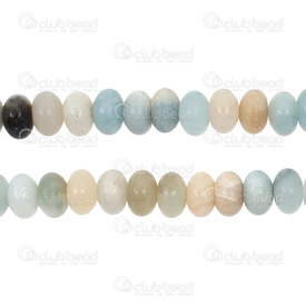 1112-0070-05 - Semi precious stone Bead Rondelle 8.5x5.5mm Amazonite 16'' string 1112-0070-05,montreal, quebec, canada, beads, wholesale