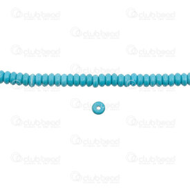 1112-0071-07 - Semi Precious Stone Bead Spacer 4.5x2mm Blue Turquoise 1.2mm hole (app 175pcs) 16.5'' String 1112-0071-07,Beads,Stones,Semi-precious,montreal, quebec, canada, beads, wholesale
