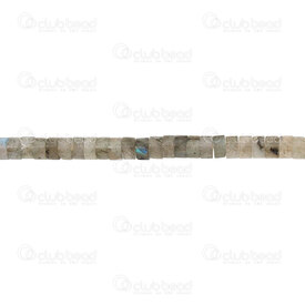 1112-0071-H-03 - Natural Semi Precious Stone Bead Heishi Spacer 2.5x4mm Labradorite 0.8mm hole (approx. 144pcs) 15" String 1112-0071-H-03,Labradorite,montreal, quebec, canada, beads, wholesale