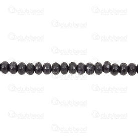 1112-0072-F-13 - Bille Pierre Naturelle Rondelle 4x6.5mm Onyx Noir Facette Trou 1.2mm (approx.80pcs) Corde 15.5 pouce 1112-0072-F-13,Billes,Pierres,montreal, quebec, canada, beads, wholesale
