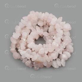 1112-0701-CHIPS - Semi Precious Stone Bead Chip Rose Quartz 1mm hole 32'' String 1112-0701-CHIPS,61.32,montreal, quebec, canada, beads, wholesale