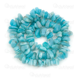 1112-0705-CHIPS1 - Natural Semi Precious Stone Bead Chips Amazonite Dyed 1mm Hole 15.5in String 1112-0705-CHIPS1,1112-0,montreal, quebec, canada, beads, wholesale