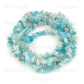 1112-0705-CHIPSS - Natural Semi Precious Stone Bead Chips Amazonite (approx. 3x5mm) 0.5mm hole 32in String 1112-0705-CHIPSS,Amazonite,montreal, quebec, canada, beads, wholesale