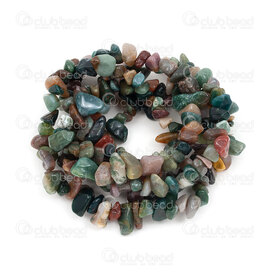 1112-0747-CHIPS - Natural Semi Precious Stone Bead Chips Indian Agate (approx. 5-8mm) 32" string 1112-0747-CHIPS,Beads,Stones,Semi-precious,montreal, quebec, canada, beads, wholesale