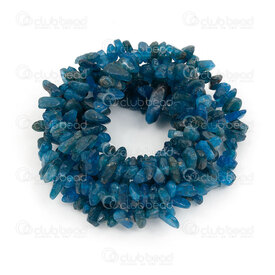 1112-0789-CHIPS - Bille de Pierre Fine Naturelle Morceau Apatite Bleu (approx. 5x8mm) Corde 32 Pouces 1112-0789-CHIPS,1112-0789-,montreal, quebec, canada, beads, wholesale