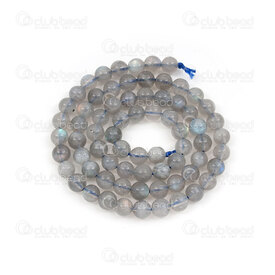 1112-0905-5MM - Natural Semi Precious Stone Bead Prestige Grey Labradorite Round 5mm 0.5mm Hole 15.5" String 1112-0905-5MM,bille gris,montreal, quebec, canada, beads, wholesale