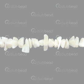 1112-09118-CHIPS3 - Mother Of Pearl Bead Chip App. 5-12mm White 1mm Hole 30'' String 1112-09118-CHIPS3,nacre,montreal, quebec, canada, beads, wholesale
