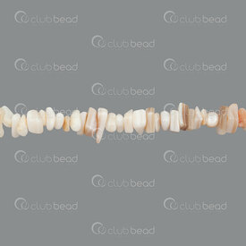 1112-09118-CHIPS5 - Mother Of Pearl Chips (app 5-8mm) Centered Hole Natural 0.5mm Hole 15in String 1112-09118-CHIPS5,nacre,montreal, quebec, canada, beads, wholesale