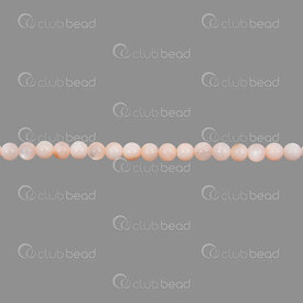 1112-09118-PK-3mm - Mother Of Pearl Bead Pink Calibrated Round 3mm 0.5mm Hole 15.5" String 1112-09118-PK-3mm,Beads,Stones,montreal, quebec, canada, beads, wholesale