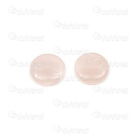 1112-1002-01 - Semi-precious Stone Cabochon Pink Quartz 14MM Round 4MM Dome 8.5gr  6pcs 1112-1002-01,Cabochon 14mm,montreal, quebec, canada, beads, wholesale
