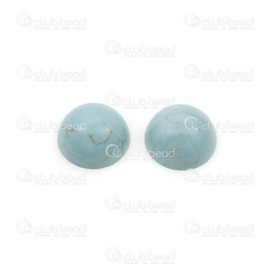 1112-1006-03 - Cabochon de Pierre Fine Turquoise Vert Stabilisé 14MM Rond Dôme 9gr 6pcs 1112-1006-03,Cabochons,Pierres fines,montreal, quebec, canada, beads, wholesale
