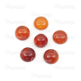 1112-1012-01 - Semi-precious Stone Cabochon Red Agate 12MM Round 5MM Dome 7gr 6pcs 1112-1012-01,dom,montreal, quebec, canada, beads, wholesale