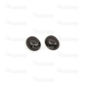 1112-1041-11 - Semi-precious Stone Cabochon Black Onyx 10X12X5MM Oval 5gr 6pcs 1112-1041-11,1112-1041,montreal, quebec, canada, beads, wholesale