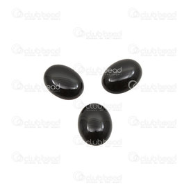 1112-1041-17 - Semi-precious Stone Cabochon Black Onyx 12X16X5MM Oval 8gr 6pcs 1112-1041-17,1112-1041,montreal, quebec, canada, beads, wholesale