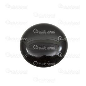1112-1041-21 - Semi-precious Stone Cabochon Black Onyx 38mm Round 5mm Dome 16gr 1pc 1112-1041-21,montreal, quebec, canada, beads, wholesale