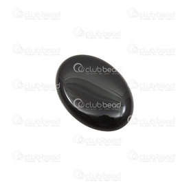 1112-1041-25 - Semi-precious Stone Cabochon Black Onyx 25X35X7mm Oval 8gr 1pc 1112-1041-25,1112-1041,montreal, quebec, canada, beads, wholesale