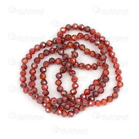 1112-1190-F-3MM - Cubic Zirconia (CZ Stone) Semi-precious Stone Bead Prestige Calibrated 3mm Garnet Red Round Faceted 0.5mm Hole 15'' String (app125pcs) 1112-1190-F-3MM,Beads,Semi-precious Stone,Bead,Prestige,Natural,Semi-precious Stone,Calibrated 3mm,Round,Round,Faceted,Red,Garnet Red,0.5mm Hole,China,montreal, quebec, canada, beads, wholesale
