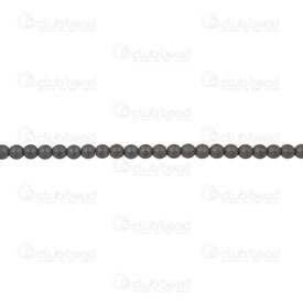 1112-1201-M - Semi Precious Stone Bead Hematite Round 3mm 0.8mm hole Natural Matte 15in String 1112-1201-M,Round beads,montreal, quebec, canada, beads, wholesale