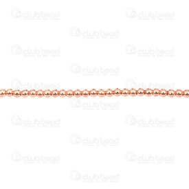A-1112-1201-RGL - Semi-precious Stone Bead Round 3MM Hematite Rose Gold 0.8mm hole 16'' String A-1112-1201-RGL,1112-12,montreal, quebec, canada, beads, wholesale