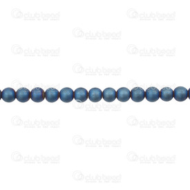 1112-12023 - Semi-precious Stone Bead Round 4mm Hematite Blue Matt 15.5'' String 1112-12023,Semi-precious Stone,16'' String,Round,4mm,Bead,Natural,Semi-precious Stone,4mm,Round,Round,Blue,Matt,China,16'' String,montreal, quebec, canada, beads, wholesale