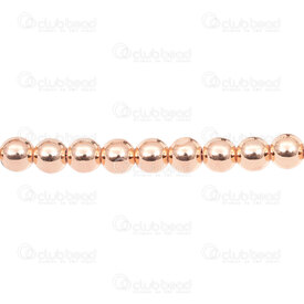 1112-1205-RGL - Semi-precious Stone Bead Round 8mm 1.5mm hole Hematite Rose Gold 15.5'' String 1112-1205-RGL,Beads,Stones,montreal, quebec, canada, beads, wholesale