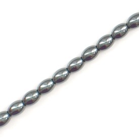 A-1112-1211 - Semi-precious Stone Bead Oval 4X6MM Hematite 15.5''' String A-1112-1211,Beads,Stones,Oval,Bead,Natural,Semi-precious Stone,4X6MM,Oval,Grey,China,16'' String,Hematite,montreal, quebec, canada, beads, wholesale