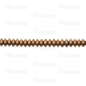 1112-1221-OXBR - Bille de Pierre Fine Rondelle 6MM Hématite Laiton Antique Corde de 16 Pouces 1112-1221-OXBR,bille ronde 6mm,montreal, quebec, canada, beads, wholesale