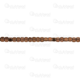 1112-12305 - Semi-precious Stone Bead Cube Rounded 4x4mm Hematite Antique Copper 1mm Hole 15.5'' String 1112-12305,Beads,15.5'' String,Bead,Natural,Semi-precious Stone,4x4mm,Square,Cube,Rounded,Antique Copper,1mm Hole,China,15.5'' String,Hematite,montreal, quebec, canada, beads, wholesale